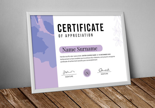 Certificate of Completion Design
