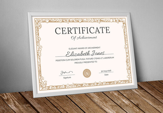 Elegant Certificate Layout