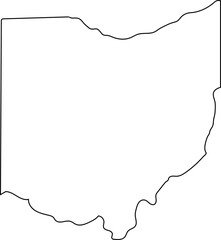 Ohio, State, Outline, Silhouette, Transparent, vector, graphic, design, die-cut postage, stamp,