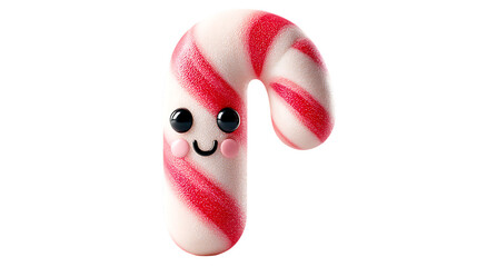 emoji candycanes on white background