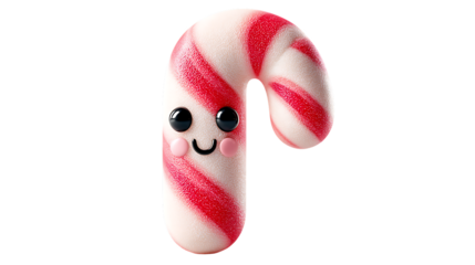 emoji candycanes on white background