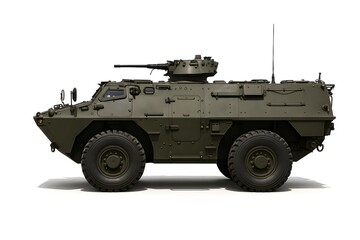 Side-Profile Pindad Anoa APC – High-Detail Studio Image on White Background