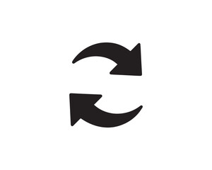 Data Sync icon silhouette vector design illustration