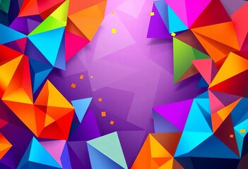 Fototapeta premium Dynamic interplay of vibrant, geometric shapes forming an abstract vector backdrop, composition, backdrop