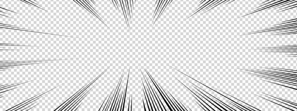 Bright comic scene background with radial motion lines, manga energy rays and sunlight burst effect. Radial speed sun bg enhances tension and focus in anime or dynamic compositions.