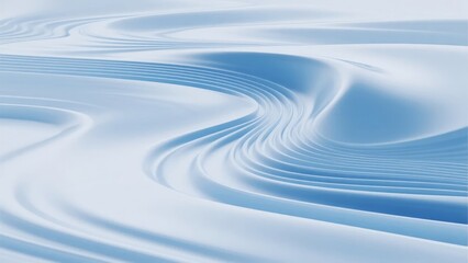 Abstract flowing blue waves with smooth ripples and soft lighting