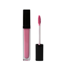 Obraz premium Pink Lip Gloss with Applicator Wand
