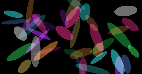 Colorful abstract ellipses