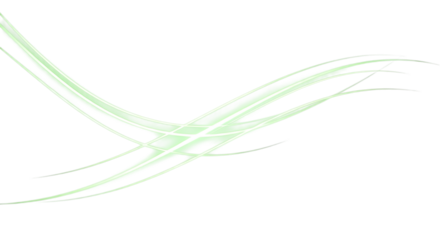 Glowing green light streaks intersecting on black background