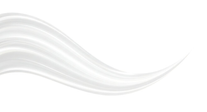 White wavy line on black background with pointed end