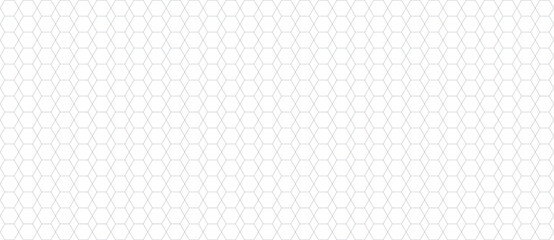 Geometric hexagonal grid pattern in monochrome line on white background