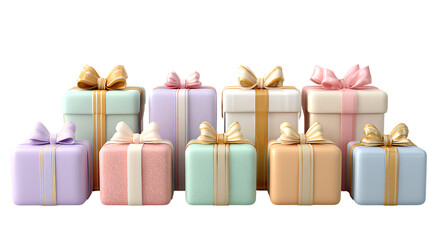 coloirful gift boxes on white background