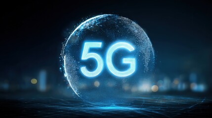 Global 5G Technology Network: High-Speed Wireless Communication for a Connected World, Featuring a Digital Earth