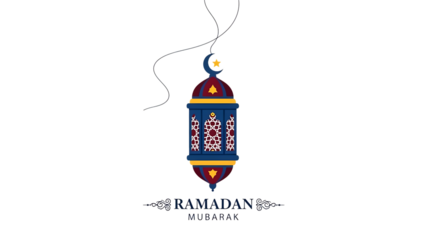 Colorful traditional ramadan lantern illustration for celebration greetings