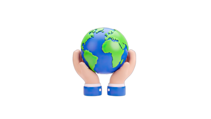 Hands Holding Earth Globe - Save the Planet Concept