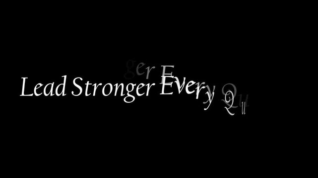 Lead strong typography design on black background