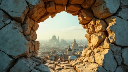 Hole breaking device decoration urban landscape art area