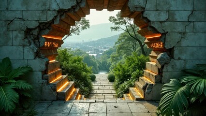 Cave installation decoration forest art area