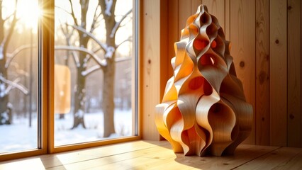 Wooden decorative window art area