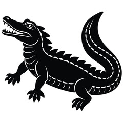 Fototapeta premium crocodile-silhouette-vector-flat-illustration-desi (1).eps