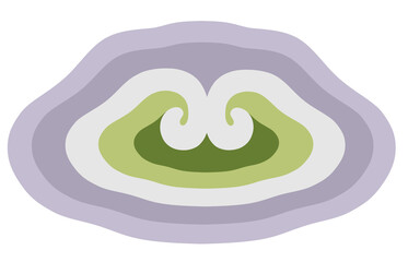 Abstract Organic Cloud Shape with Layered Soft Colors