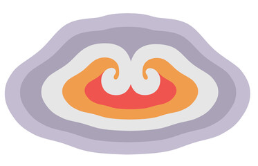 Abstract Organic Cloud Shape with Layered Soft Colors