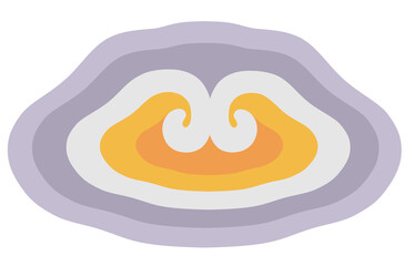 Abstract Organic Cloud Shape with Layered Soft Colors