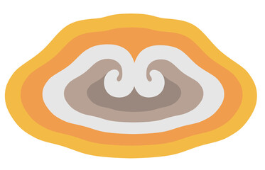 Abstract Organic Cloud Shape with Layered Soft Colors