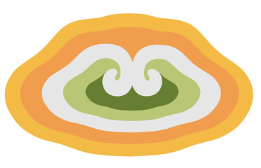 Abstract Organic Cloud Shape with Layered Soft Colors