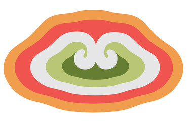 Abstract Organic Cloud Shape with Layered Soft Colors