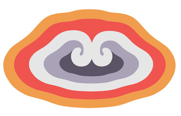 Abstract Organic Cloud Shape with Layered Soft Colors