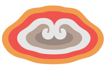 Abstract Organic Cloud Shape with Layered Soft Colors