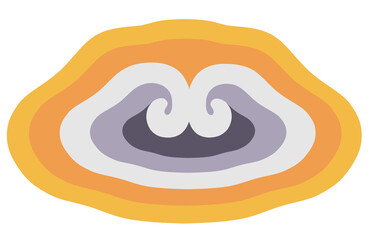 Abstract Organic Cloud Shape with Layered Soft Colors