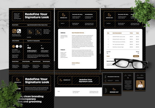 Brown And Black Brand Guidelines Barber Shop