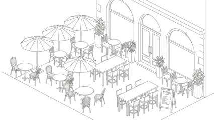 Obraz premium 3D office space layout with furniture and equipment.