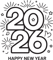 vector illustration of a new year 2026