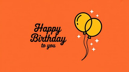 Happy birthday greeting card design with balloons and celebration theme