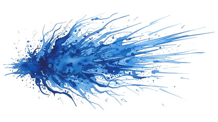 Obraz premium Abstract blue watercolor paint splash isolated on white background