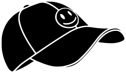 cap illustration sport silhouette hat logo clothing icon blank outline wear baseball template fashion uniform head style cotton accessory shape kids vector graphic background