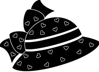 fashion illustration hat silhouette summer logo style icon stylish outline travel accessory cap female head clothes headwear woman outdoor shape for vector graphic background