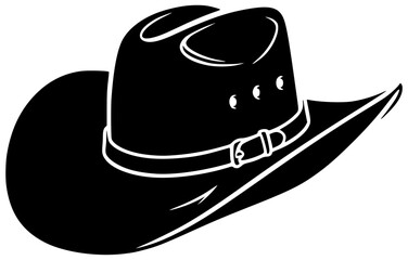 cowboy illustration hat silhouette fashion logo western icon rodeo outline texas vintage west sheriff clothing isolated costume brown america shape adults vector graphic background