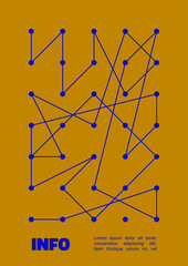 Modern abstract cover templates with inspired by data visualization. Dots and line design. Perfect for scientific reports, business analysis, infographics, and tech backgrounds. Vector format.