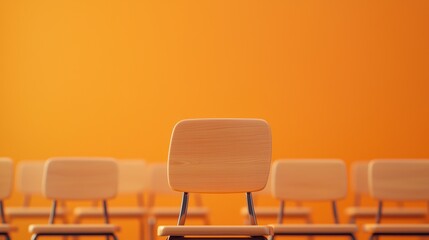 Row of Desk Facing the Front Classic classroom setting with rows of desks, creating a sense of order and structure