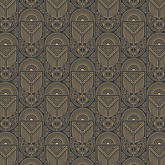 Elegant Art Deco Geometric Seamless Pattern
