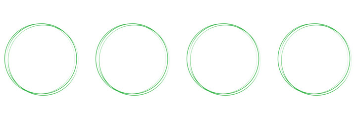 Hand drawn circle highlighter line sketch set. Vector marker black and red circular lines, doodle round circles for message note mark design element. Pencil or pen bubble sketch