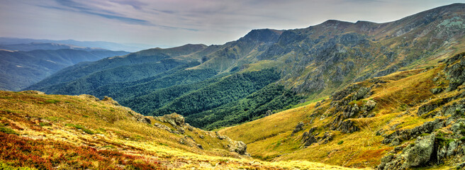 Beautiful landscape in the summer mountain