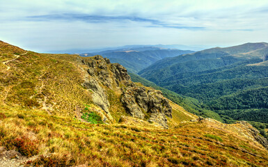 Beautiful landscape in the summer mountain