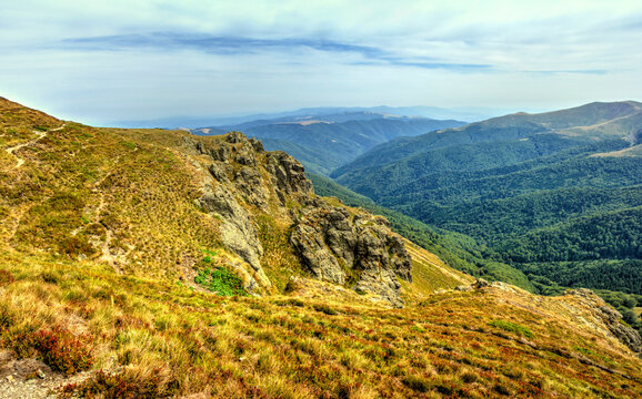 Beautiful landscape in the summer mountain