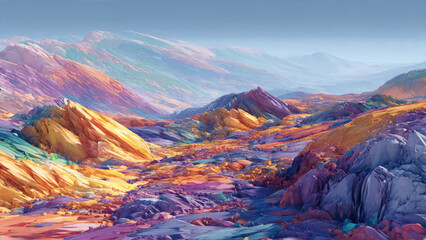 Colorful Mountain Landscape