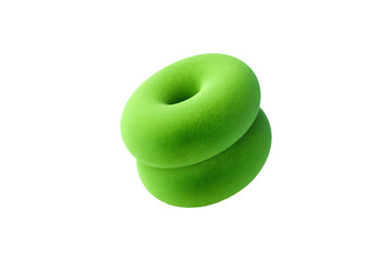 Plush circle shape, perfect for design elements, isolated on a white background